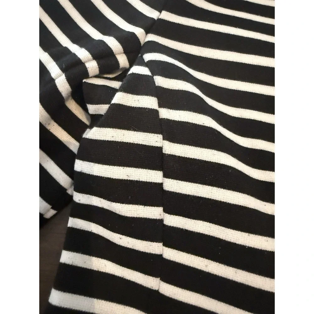 Christian Siriano Runway Style Black White Striped Zipper Pocket Blazer XL - Picture 6 of 12